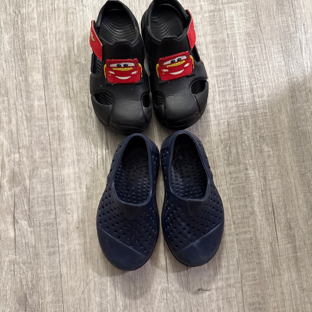 Kids Black and Red Cars Sandals